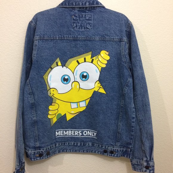 Members Only x Nickelodeon Spongebob Denim Jacket - Picture 7 of 14